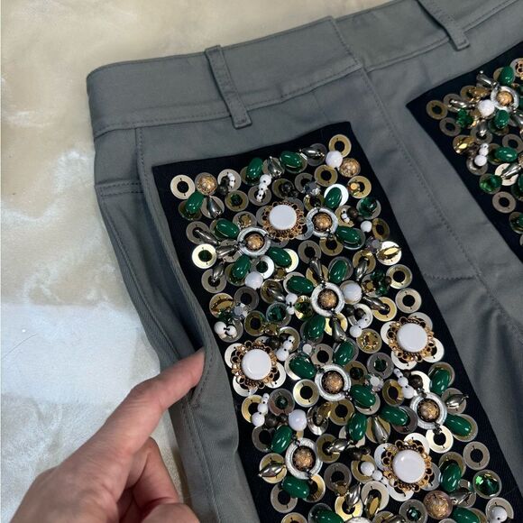 Prada $1980 Runway Embroidered Drill Shorts 38 - Picture 6 of 16